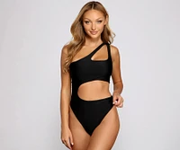 One Shoulder Wonder Asymmetrical Piece Swimsuit