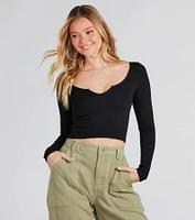 Flawless Energy Long Sleeve Crop Top