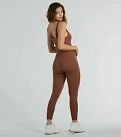 Weekend Cozy Henley Button Skinny Leg Jumpsuit
