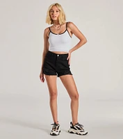 Get The Look Scoop Neck Bow Crop Tank Top