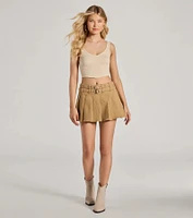 Adorable Basic Scoop Neck Seamless Crop Top