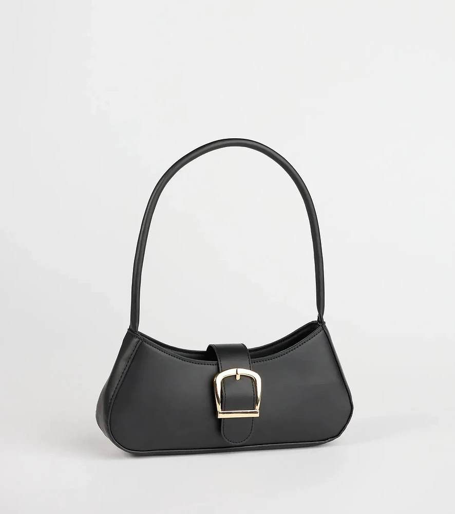 Trendy Girl Buckle Strap Shoulder Bag