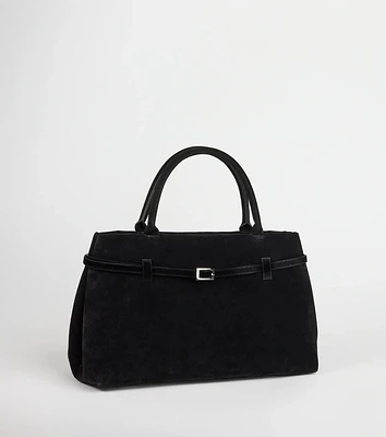 So Elevated Buckle Strap Satchel Bag
