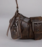 High Rating Buckle Strap Shoulder Bag
