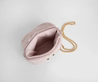 Pink Aesthetic Faux Fur Cross-body Purse