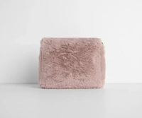 Pink Aesthetic Faux Fur Cross-body Purse