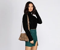 A Snake Print Moment O-Ring Purse