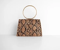 A Snake Print Moment O-Ring Purse