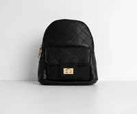 Day To Night Quilted Chain Backpack