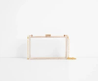 Clearly On Trend Box Clutch