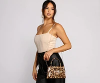 Wild and Glam Faux Leather Leopard Purse