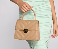 Faux Leather Quilted Mini Purse