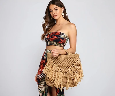 Vacay Bound Raffia Straw Tote