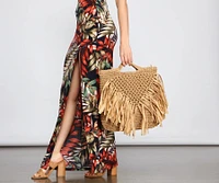 Vacay Bound Raffia Straw Tote