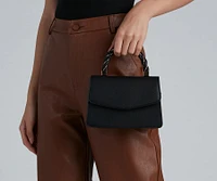 Fashion Twist Saffiano Top Handle Bag