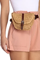 Boho Beauty Straw Fanny Pack Belt