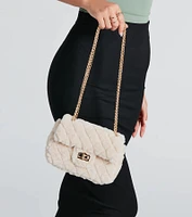 Furry And Fab Quilted Crossbody Bag