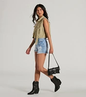 Western Ways Buckle Faux Leather Handbag
