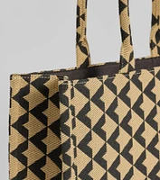 On The Go Jacquard Woven Tote Bag