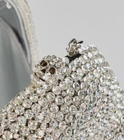 Glam Ghoul Rhinestone Skull Clutch
