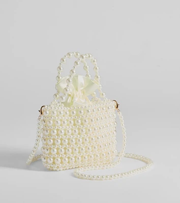 Undeniable Poise Faux Pearl Handbag