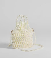 Undeniable Poise Faux Pearl Handbag