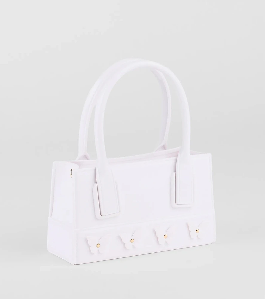 Time To Fly Butterfly Jelly Tote Bag