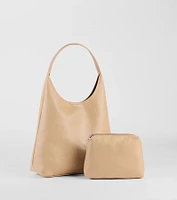 Iconic Moment Faux Leather Slouchy Shoulder Bag