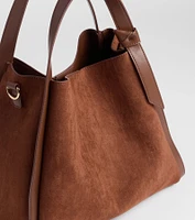 Places To Be Faux Suede Hobo Bag