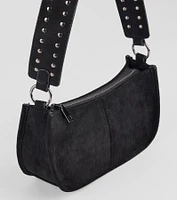 Major Stud Faux Suede Shoulder Bag
