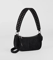 Major Stud Faux Suede Shoulder Bag