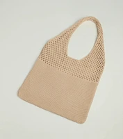 Effortless Weekend Vibes Crochet Knit Tote Bag