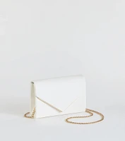 Class Act Faux Leather Envelope Crossbody Bag