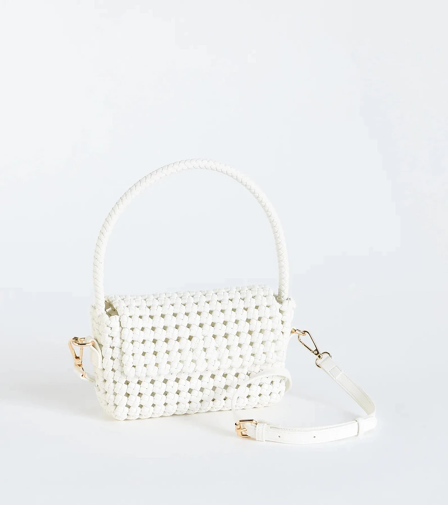 Finishing Touch Woven Shoulder Bag