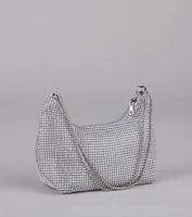 Glamour Girlie Rhinestone Mesh Shoulder Bag