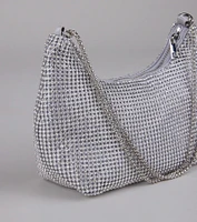 Glamour Girlie Rhinestone Mesh Shoulder Bag