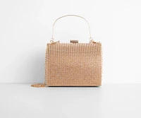 Rhinestone Structured Mini Tote