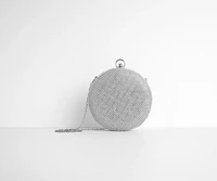 Round And Round Rhinestone Purse