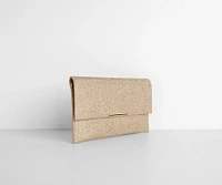 High Expectations Glitter Clutch
