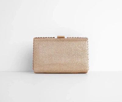 Gorgeous Glitter Mesh Box Clutch