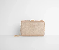 Gorgeous Glitter Mesh Box Clutch