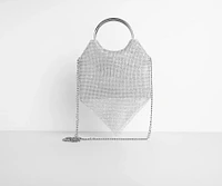 Bandanna Rhinestone Mesh Mini Tote