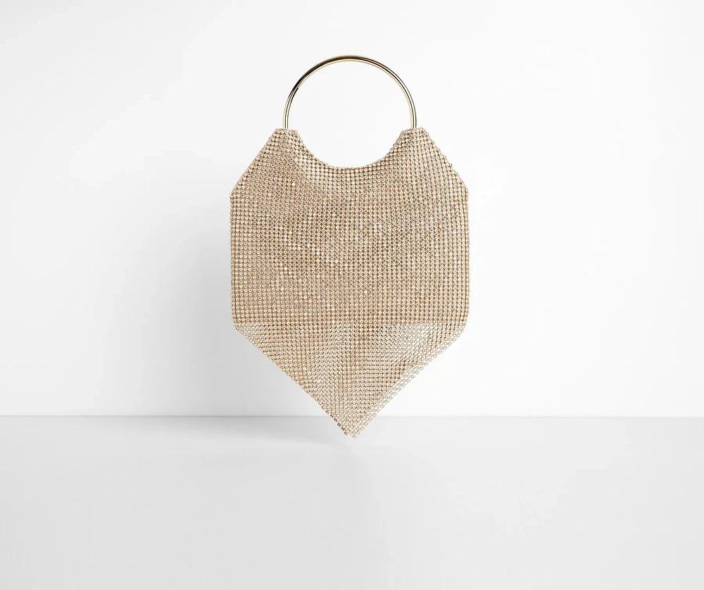 Bandanna Rhinestone Mesh Mini Tote