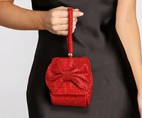 Love Is The Air Rhinestone Bow Wristlet