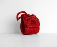 Love Is The Air Rhinestone Bow Wristlet