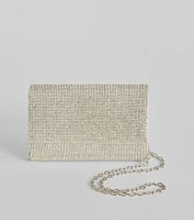Luxe Glamour Rhinestone Box Clutch