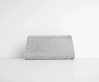 Scalloped Rhinestone Clutch