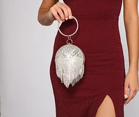 Your Time Rhinestone Sphere Clutch