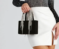 So Gorgeous Rhinestone Fringe Bag