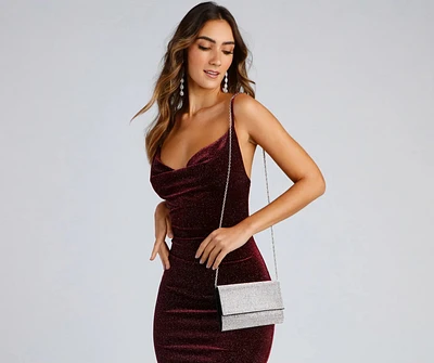 Luxe Glamour Rhinestone Box Clutch